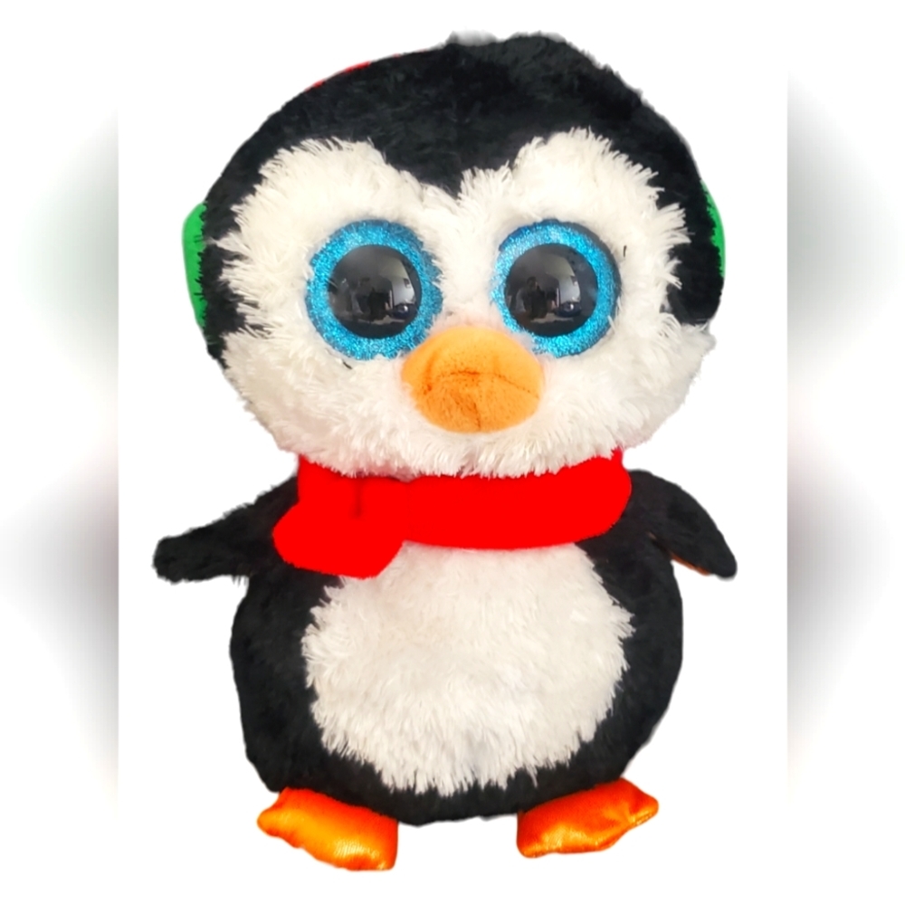 TY 9" Beanie Boo Penguin "North"‎ Black and White